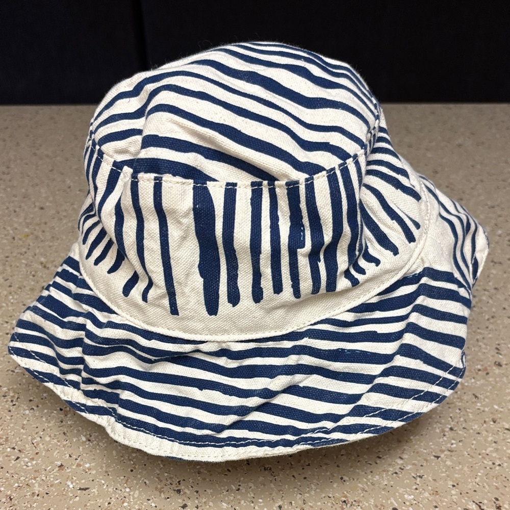 L.L. Bean Navy and White Striped Hat